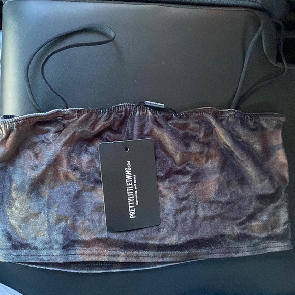 Black Tie Dye Velvet High Waisted Flared Pants - Picture 3 of 5